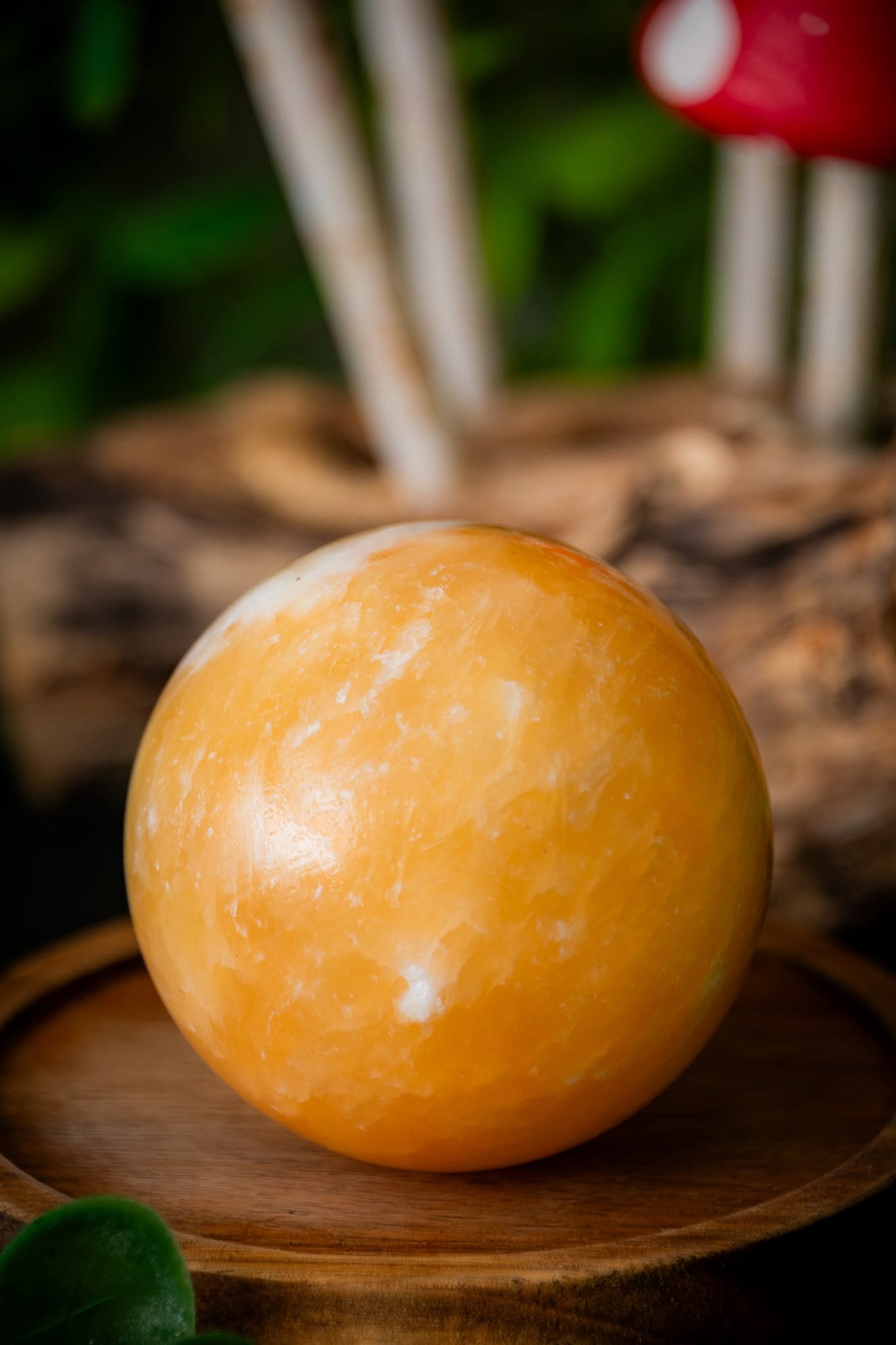 Honey Calcite sphere