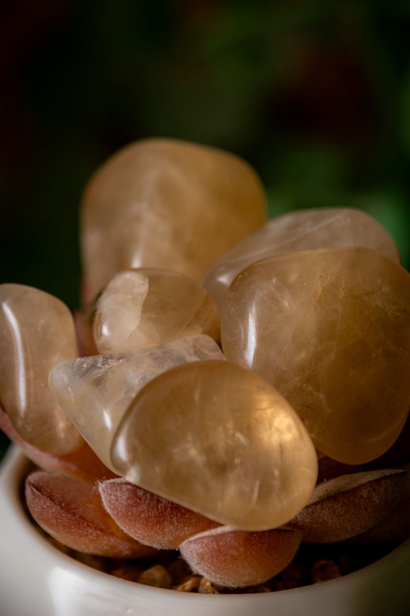 Smoky citrine tumblestone