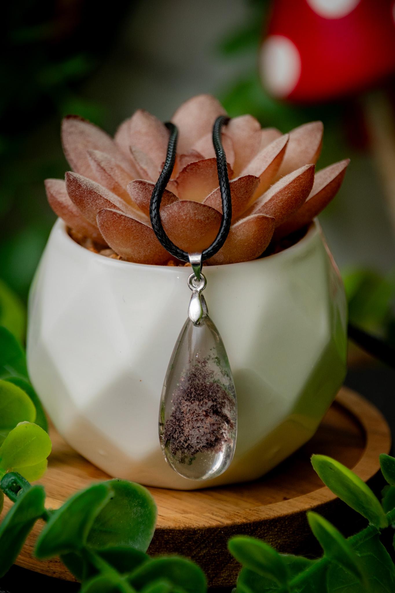 Garden quartz (Lodolite) necklace