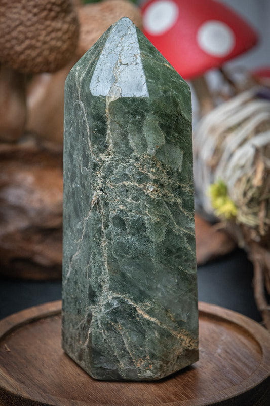 Madagascan moss quartz prism/towers