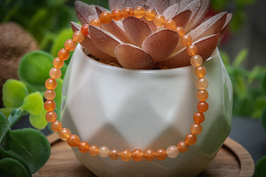 Red Aventurine 4mm power bracelet