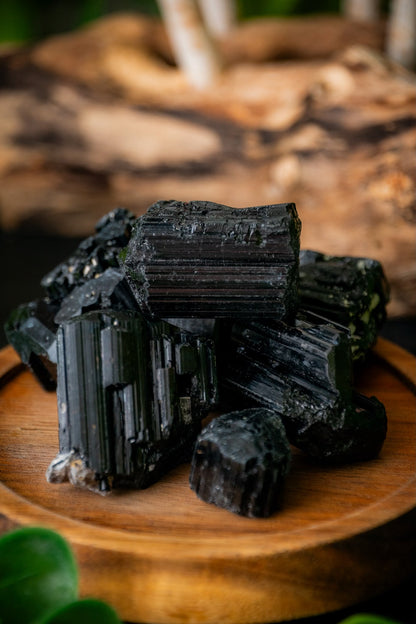 Madagascan raw black tourmaline