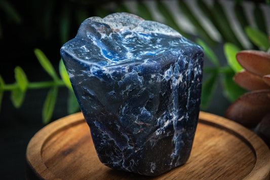 Sodalite rough polished freeforms