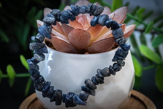 Blue Aventurine chip bracelet