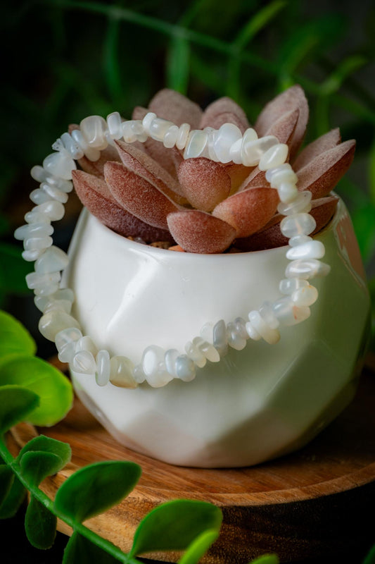 Moonstone chip bracelet
