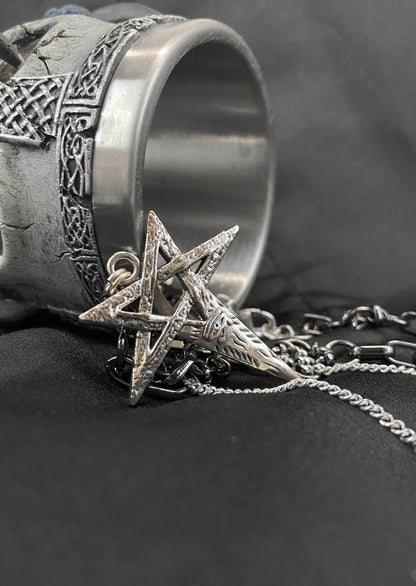 Two row Bat & eye of Horus statement choker necklace