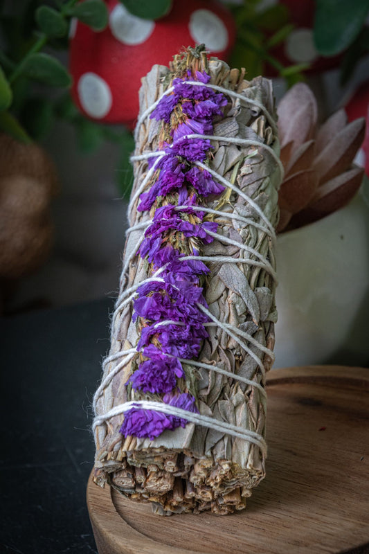 Purple sinuata flower sage