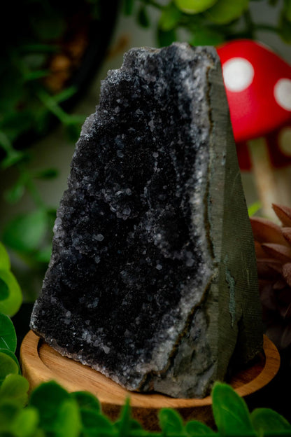 Black amethyst geode freeform