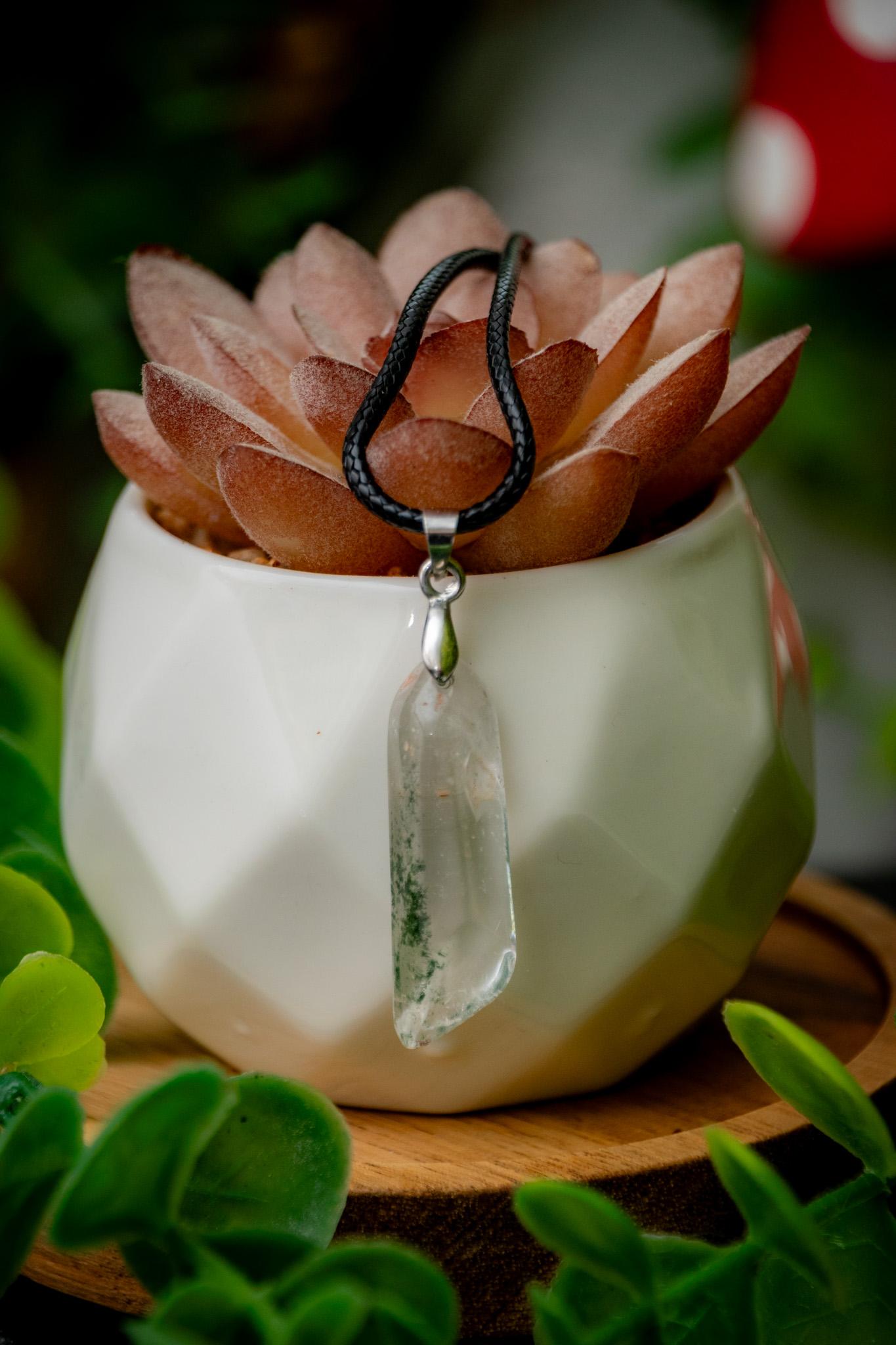 Garden quartz (Lodolite) necklace