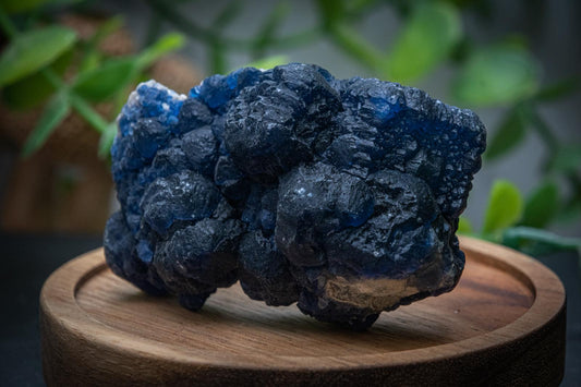 Blueberry fluorite cluster