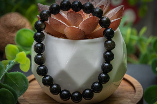 Golden sheen obsidian power bracelet