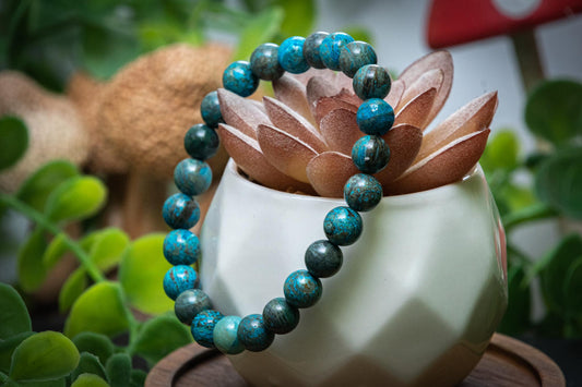 Chrysocolla power bracelet
