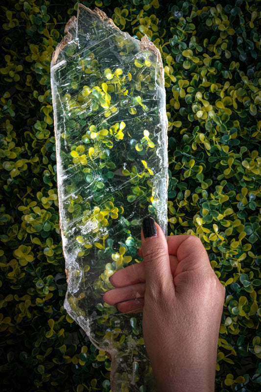 Natural selenite slab