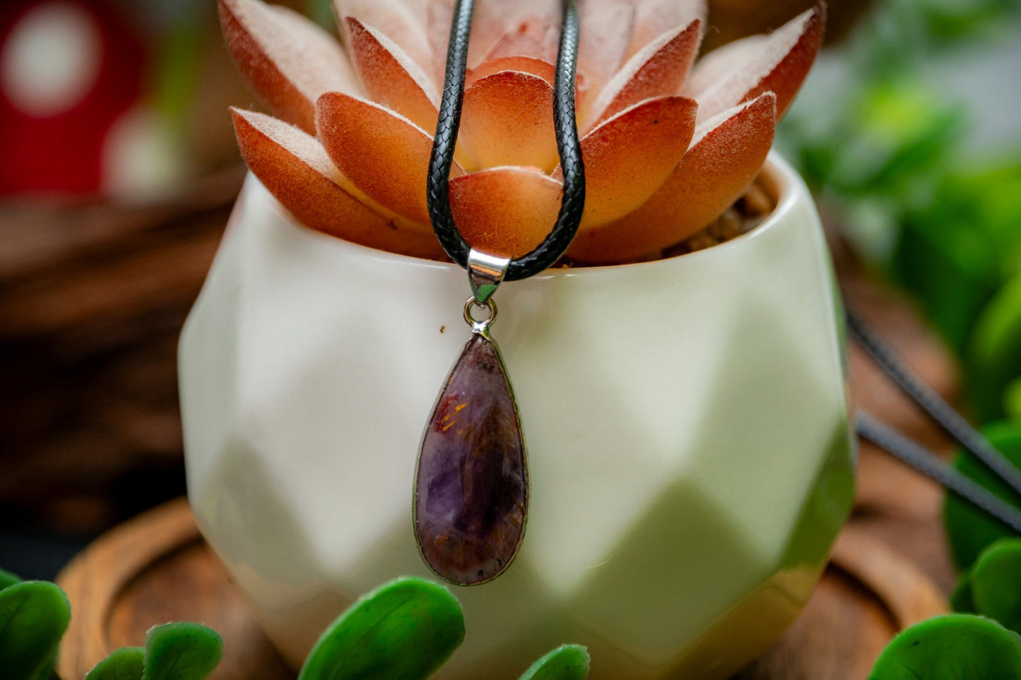 Auralite 23 teardrop necklace