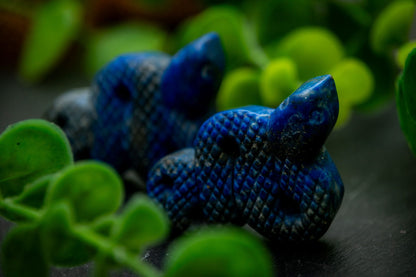 Lapis Lazuli snake carving