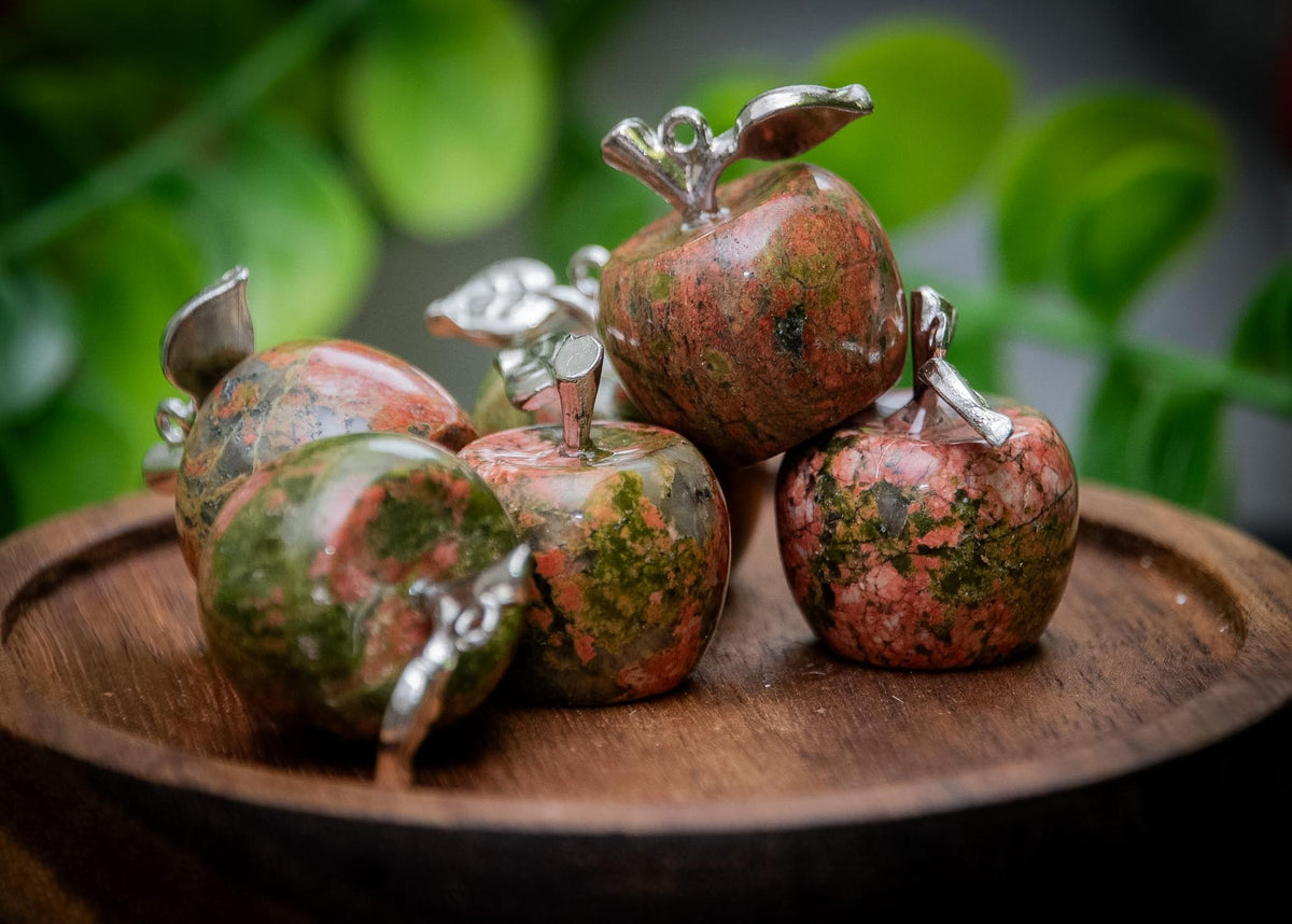 Unakite apple carving
