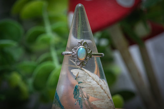 Opal adjustable ring