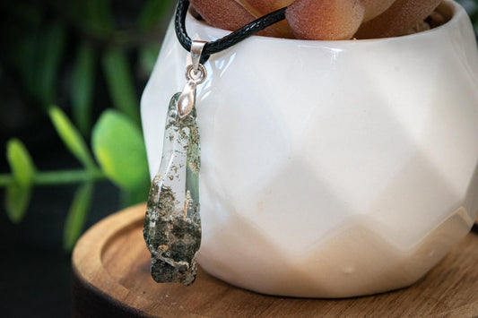 Garden quartz (Lodolite) necklace