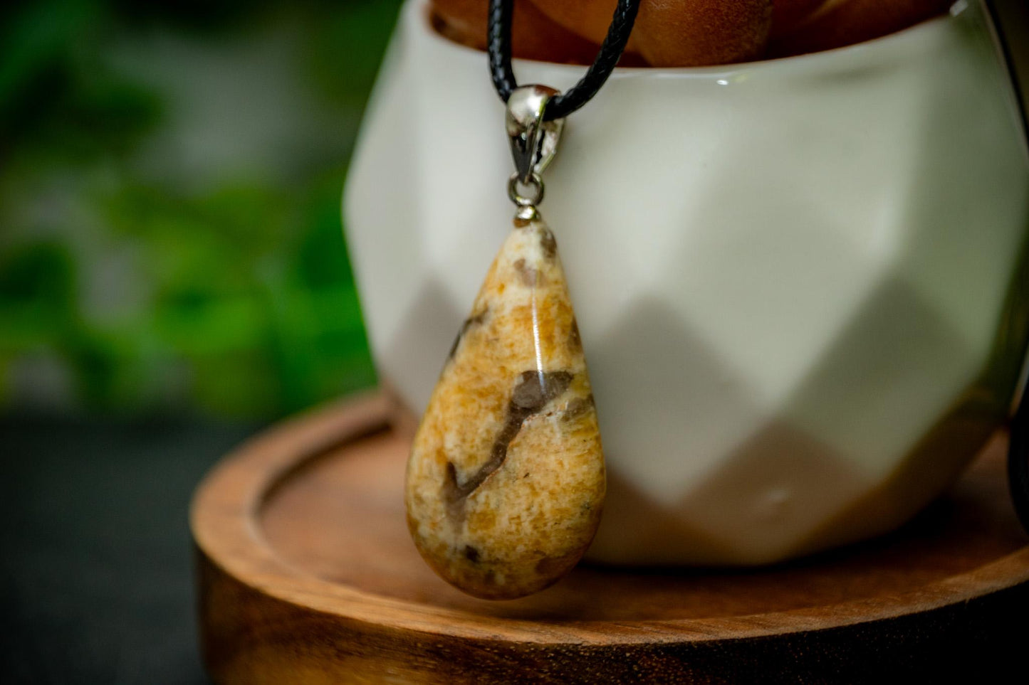 Honey moonstone (Zebradorite) necklace
