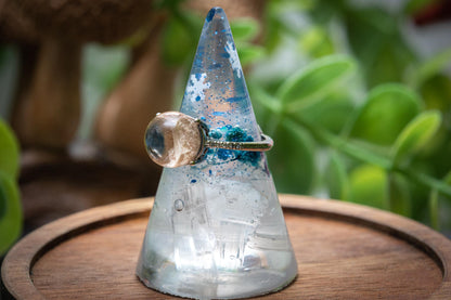 Garden quartz adjustable ring