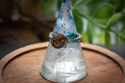 Garden quartz adjustable ring