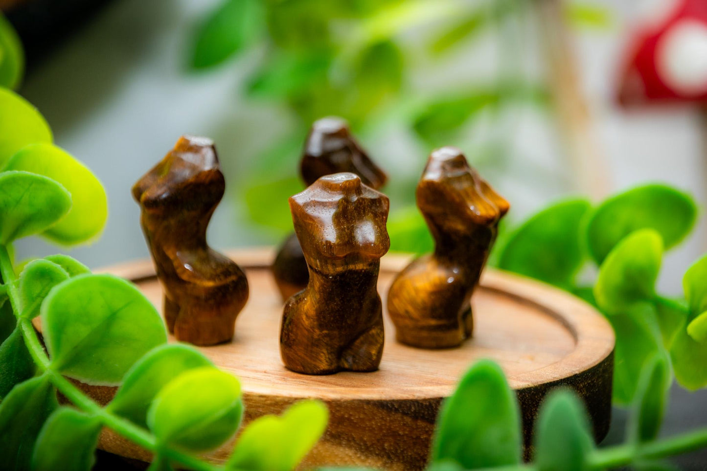 Tigers eye feminine body carving