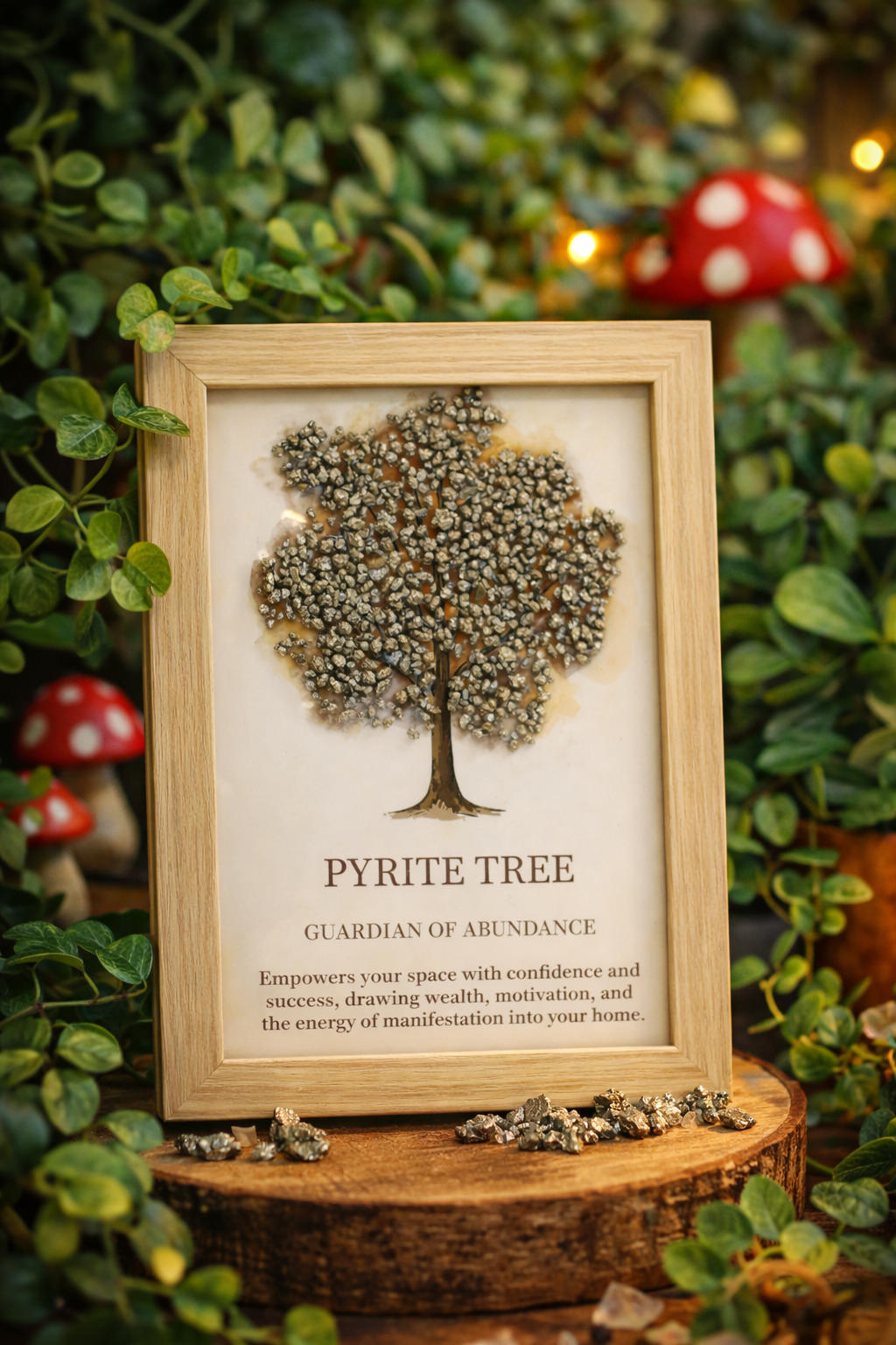 Pyrite tree of life picture frame