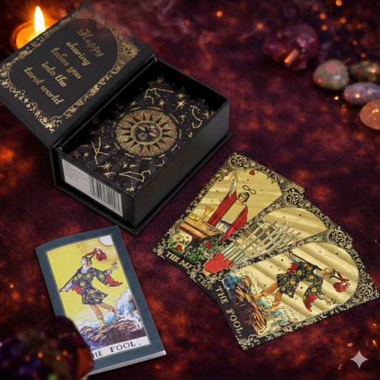 Gold foil tarot - Let the magic begin, gift box