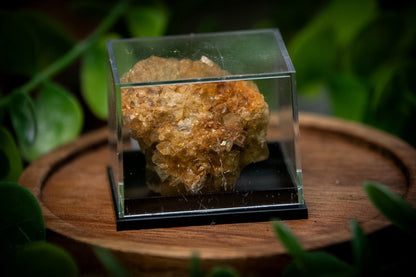 Golden Fluorite with Galena specimen