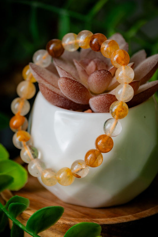 Golden fire quartz bracelet